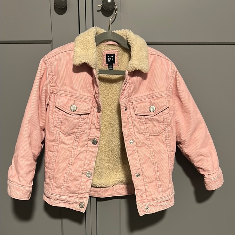 GAP Kids Pink Sherpa-Lined Jacket